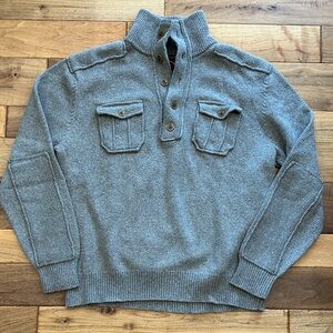 Bob Timberlake military style Henley sweater